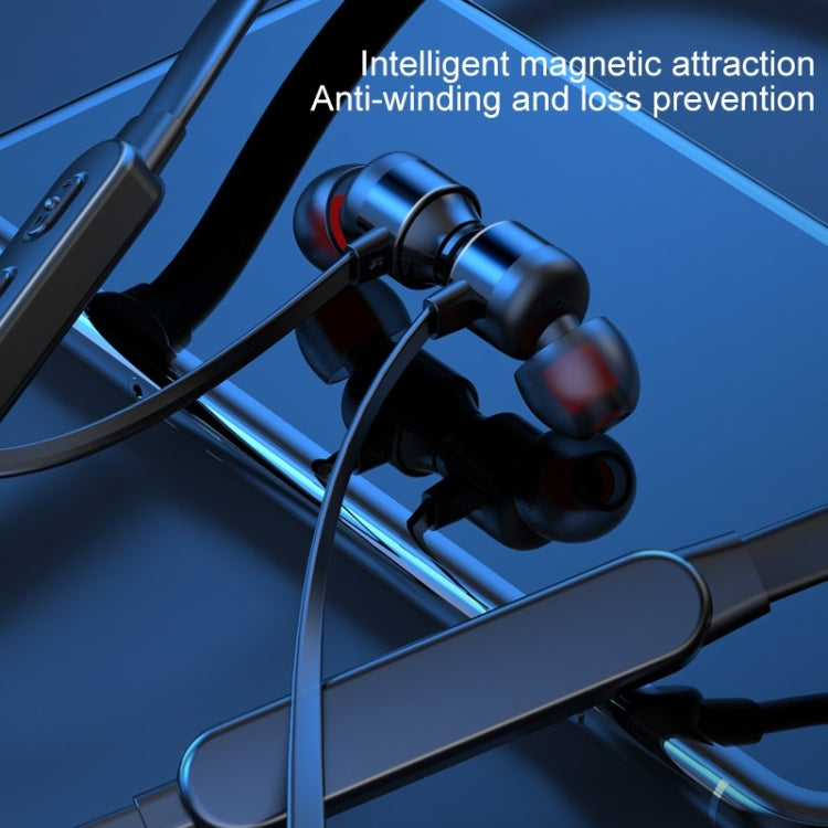 Bluetooth 5.1 Round Wire Neck-mounted Bluetooth Sports Earphone with Magnetic Function(Red) - Neck-mounted Earphone by PMC TechLife | Online Shopping South Africa | PMC TechLife