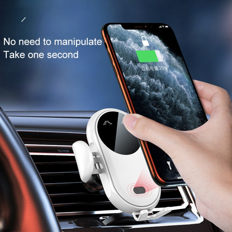 K10 15W Max Output Infrared Sensor Car Air Outlet Bracket Wireless Charger(Black) - Wireless Charger Holders by PMC Jewellery | Online Shopping South Africa | PMC Jewellery