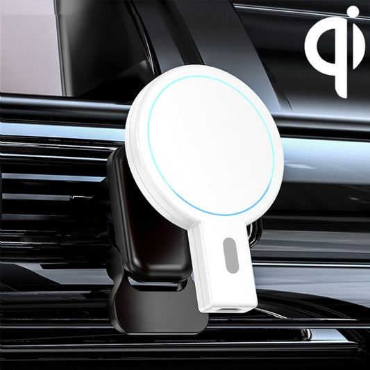 K07 15W Max Output Magnetic Car Air Outlet Bracket Wireless Charger(White) - Wireless Charger Holders by PMC Jewellery | Online Shopping South Africa | PMC Jewellery