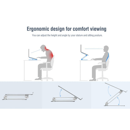 NILLKIN ProDesk Adjustable Aluminum Alloy Laptop Notebook Stand Holder (Grey) - MacBook Holder by NILLKIN | Online Shopping South Africa | PMC Jewellery