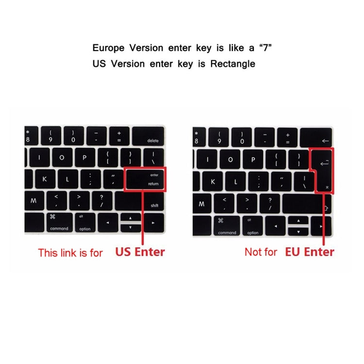 ENKAY Hat-Prince 2 in 1 Crystal Hard Shell Plastic Protective Case + US Version Ultra-thin TPU Keyboard Protector Cover for 2016 New MacBook Pro 13.3 inch with Touchbar (A1706)(Transparent) - MacBook Pro Cases by ENKAY | Online Shopping South Africa | PMC TechLife | Buy Now Pay Later Mobicred