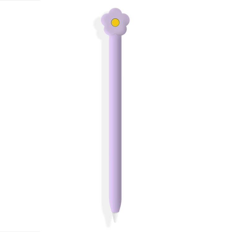 Cute Cartoon Silicone Protective Cover for Apple Pencil 2(Purple) - Pencil Accessories by PMC TechLife | Online Shopping South Africa | PMC TechLife