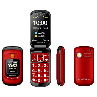 Mafam F899 Flip Phone, 2.4 inch, 32MB+32MB, Support FM, SOS, GSM, Family Number, Big Keys, Dual SIM(Red) - Others by PMC Jewellery | Online Shopping South Africa | PMC Jewellery