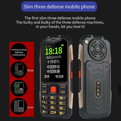 K1 Triple Proofing Elder Phone, Waterproof Shockproof Dustproof, 4800mAh Battery, 2.4 inch, 21 Keys, Bluetooth, LED Flashlight, FM, SOS, Dual SIM, Network: 2G (Black) - Others by PMC Jewellery | Online Shopping South Africa | PMC Jewellery