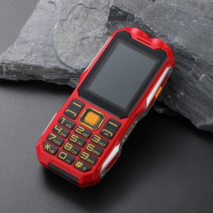 Mafam 4G Triple Proofing Elder Phone, Waterproof Shockproof Dustproof, 16800mAh Battery, 2.4 inch, 21 Keys, Bluetooth, LED Flashlight, FM, SOS, Dual SIM, Network: 2G (Red) - Others by PMC Jewellery | Online Shopping South Africa | PMC Jewellery