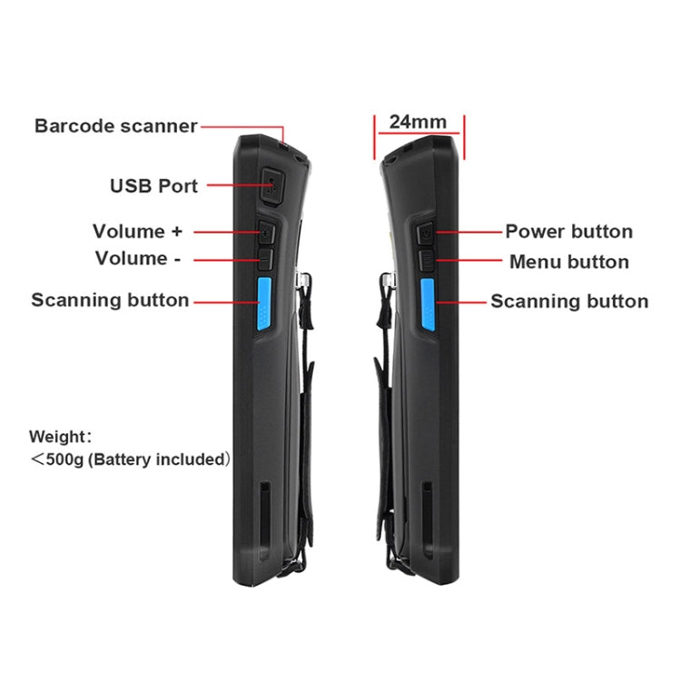 UNIWA S9000 Scanner Terminal Rugged Phone, 2GB+16GB, Waterproof Dustproof Shockproof, 4800mAh Battery, 5.0 inch Android 9.0 MTK6761 Quad Core up to 2.0GHz, Network: 4G(Black) - UNIWA by UNIWA | Online Shopping South Africa | PMC Jewellery