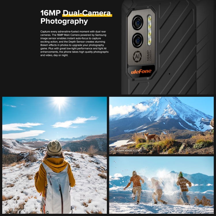 [HK Warehouse] Ulefone Power Armor X11 Pro Rugged Phone, 4GB+64GB, IP68/IP69K Waterproof Dustproof Shockproof, Dual Back Cameras, Face Unlock, 5.45 inch Android 12 MediaTek Helio G25 MT6762VWB Octa Core up to 2.0GHz, Network: 4G, NFC, OTG(Black) - Ulefone by Ulefone | Online Shopping South Africa | PMC Jewellery