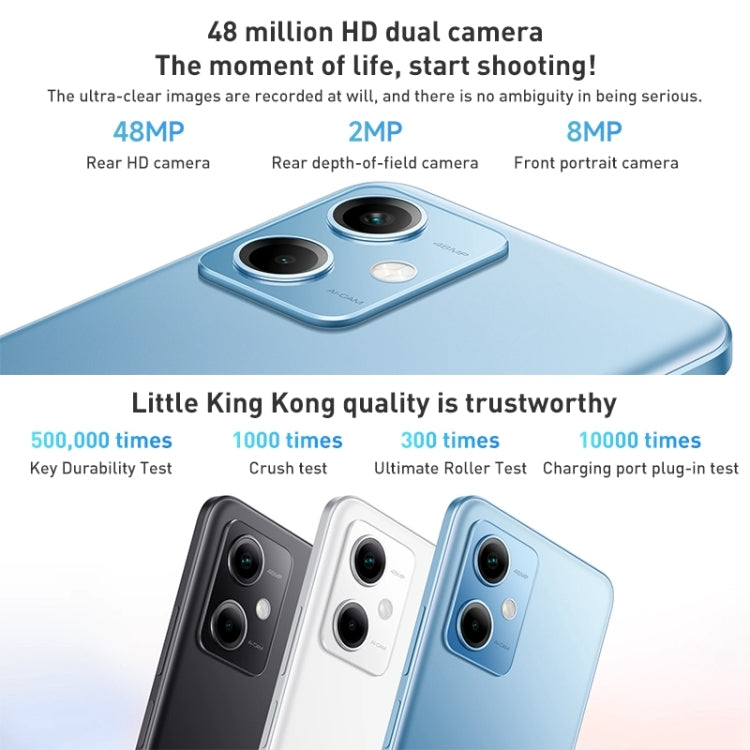 Xiaomi Redmi Note 12 5G, 48MP Camera, 8GB+128GB, Dual Back Cameras, 5000mAh Battery, Side Fingerprint Identification, 6.67 inch MIUI 13 Qualcomm Snapdragon 4 Gen1 Octa Core up to 2.0GHz, Network: 5G, Dual SIM, IR, Not Support Google Play(Black) - Xiaomi Redmi by Xiaomi | Online Shopping South Africa | PMC Jewellery | Buy Now Pay Later Mobicred