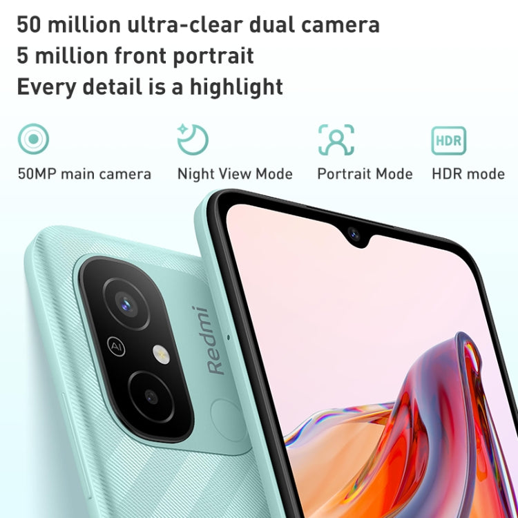 Xiaomi Redmi 12C, 50MP Camera, 4GB+64GB, 5000mAh Battery, Face Identification, 6.71 inch MIUI 13 MediaTek Helio G85 Octa Core up to 2.0GHz, Network: 4G, Dual SIM, Not Support Google Play(Black) - Xiaomi Redmi by Xiaomi | Online Shopping South Africa | PMC Jewellery