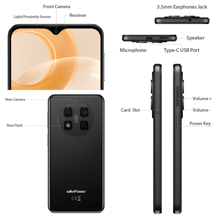 [HK Warehouse] Ulefone Note 15, 2GB+32GB, Face ID Identification, 6.22 inch Android 12 GO MediaTek MT6580 Quad-core up to 1.3GHz, Network: 3G, Dual SIM(Twilight Black) - Ulefone by Ulefone | Online Shopping South Africa | PMC Jewellery