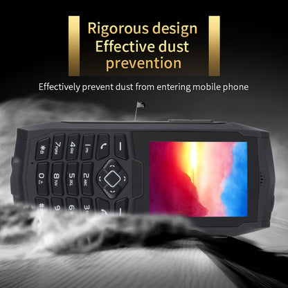 Rugtel R1D Rugged Phone, IP68 Waterproof Dustproof Shockproof, 2.4 inch, MTK6261D, 2000mAh Battery, Loud Box Speaker, FM, Network: 2G, Dual SIM (Black) - Others by Rugtel | Online Shopping South Africa | PMC Jewellery