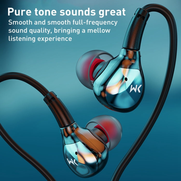 WK Black Gold Series YC06 8 Pin HIFI Sound Quality Wired Headphones (Tarnish) - In Ear Wired Earphone by WK | Online Shopping South Africa | PMC Jewellery