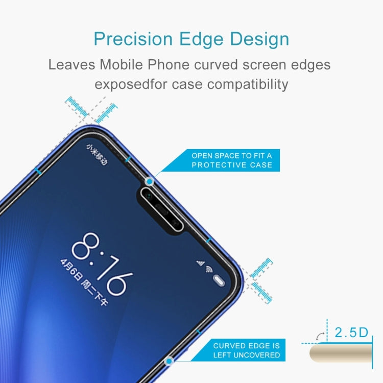 100 PCS 0.26mm 9H Surface Hardness 2.5D Full Screen Tempered Glass Film for Xiaomi Mi 8 Lite -  by PMC Jewellery | Online Shopping South Africa | PMC Jewellery