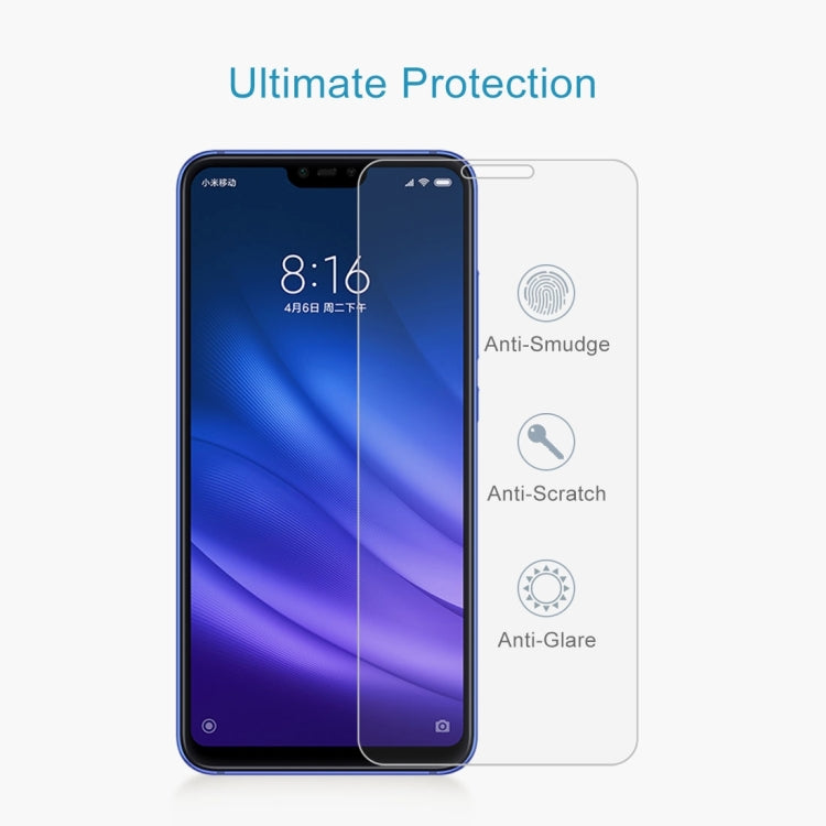 100 PCS 0.26mm 9H Surface Hardness 2.5D Full Screen Tempered Glass Film for Xiaomi Mi 8 Lite -  by PMC Jewellery | Online Shopping South Africa | PMC Jewellery