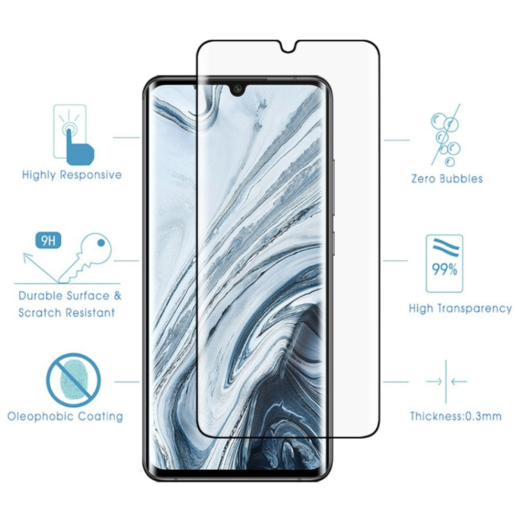 25 PCS For Xiaomi Mi Note 10 9H HD 3D Curved Edge Tempered Glass Film (Black) -  by PMC Jewellery | Online Shopping South Africa | PMC Jewellery