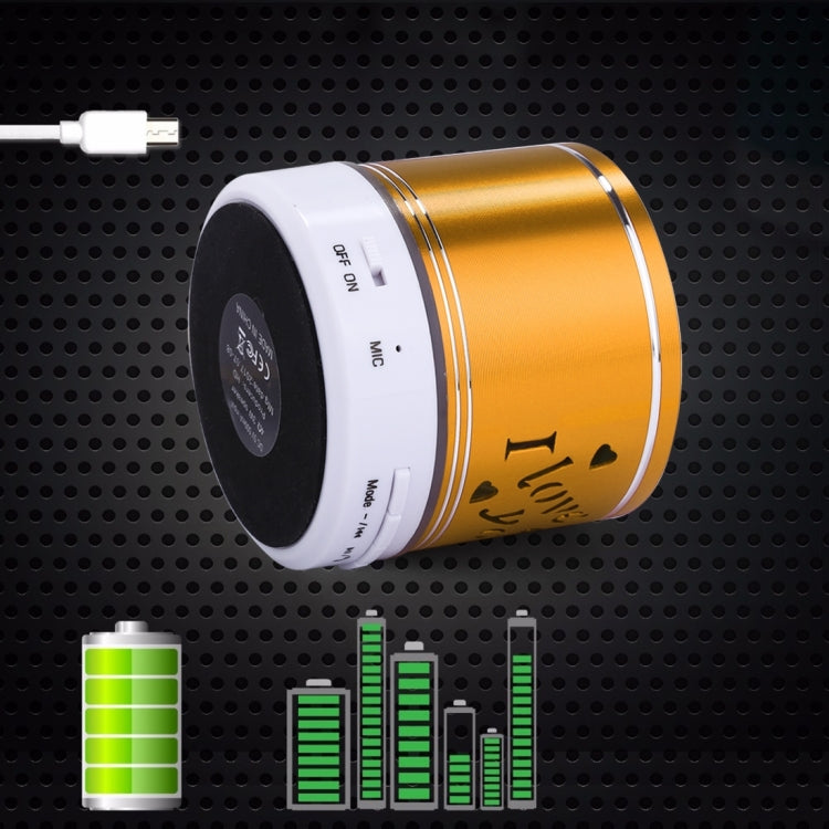 A9L Mini Portable Bluetooth Stereo Speaker with RGB LED Light, Built-in MIC, Support Hands-free Calls & TF Card & AUX(Yellow) - Mini Speaker by PMC Jewellery | Online Shopping South Africa | PMC Jewellery