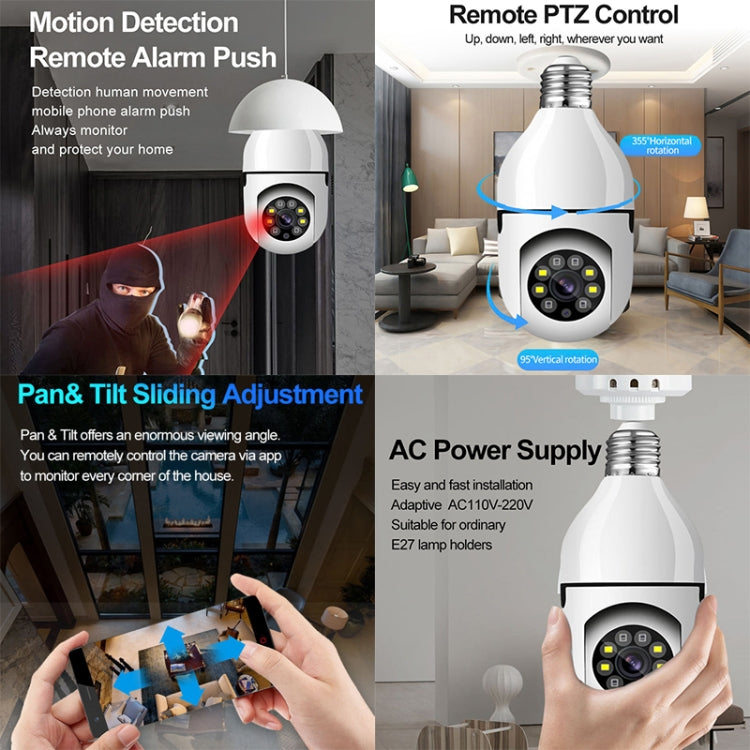 GA-C11 1080P 2MP 5G Dual Frequency Two-way Voice Intercom Bulb Camera (White) - free shipping - PMC TechLife - Order now!