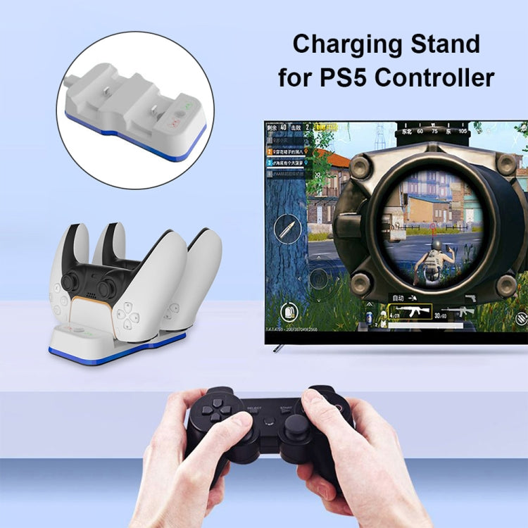 JYS P5116 Wireless Handle Dual Charging Station with Indicator Light For PS5 - Charger & Power by PMC TechLife | Online Shopping South Africa | PMC TechLife