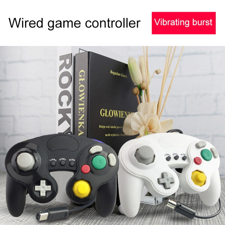 Three-point Decorative Strip Wired Game Handle Controller for Nintendo NGC(Black) - Gamepads by PMC Jewellery | Online Shopping South Africa | PMC Jewellery