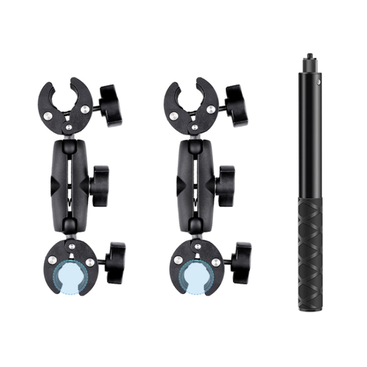 Motorcycle Double Dual-heads Crabs Clamps Handlebar Fixed Mount Selfie Stick - free shipping - PMC TechLife - Order now!