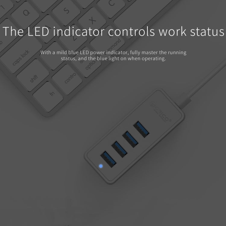 ORICO W5P-U3-30 4-Port USB 3.0 Desktop HUB with 30cm Micro USB Cable Power Supply(Black) - free shipping - PMC TechLife - Order now!