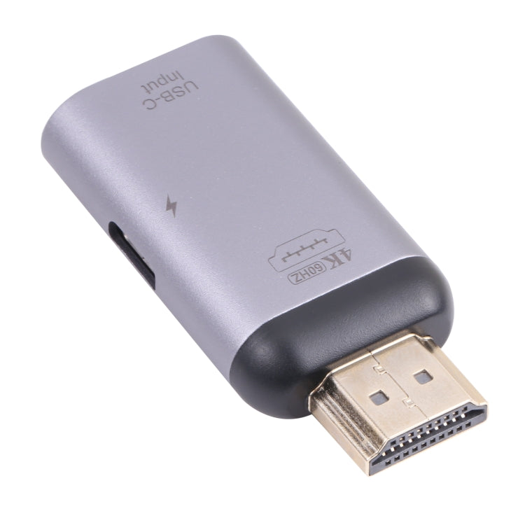 2 in 1 4K 60Hz HDMI Male to USB-C / Type-C Charging + USB-C / Type-C Female Adapter - Adapter by PMC TechLife | Online Shopping South Africa | PMC TechLife | Buy Now Pay Later Mobicred