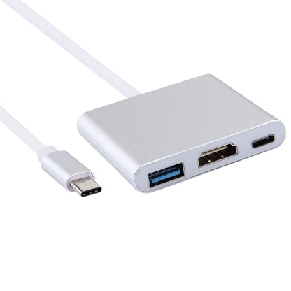 USB-C / Type-C 3.1 Male to USB-C / Type-C 3.1 Female & HDMI Female & USB 3.0 Female Adapter(Silver) - Cable & Adapters by PMC Jewellery | Online Shopping South Africa | PMC Jewellery