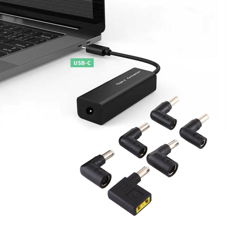 Laptop Power Adapter 65W USB-C / Type-C Converter to 6 in 1 Power Adapter (Black) - Universal Power Adapter by PMC TechLife | Online Shopping South Africa | PMC TechLife