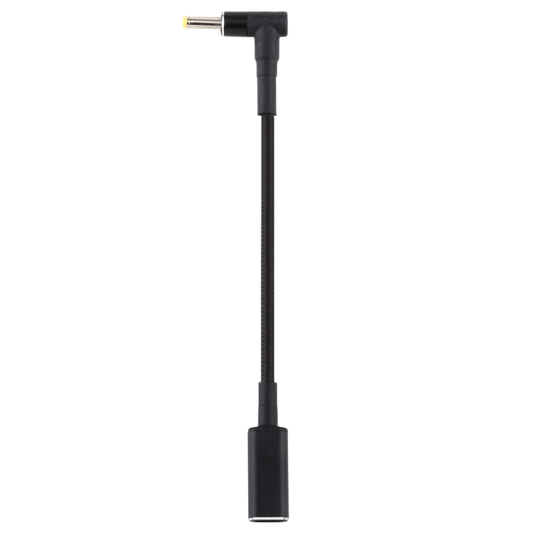 4.0 x 1.7mm Elbow to USB-C / Type-C Adapter Nylon Braid Cable - Universal Power Adapter by PMC TechLife | Online Shopping South Africa | PMC TechLife