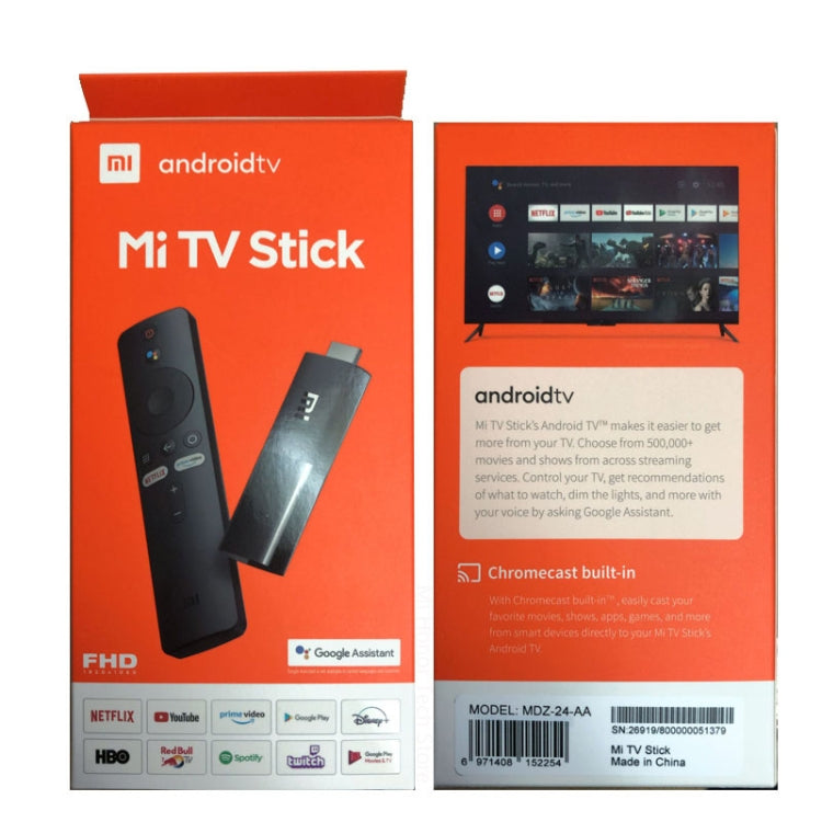 [HK Warehouse] Original Xiaomi Mi Android TV Stick, Quad Core Cotex A53, RAM 1GB + ROM 8GB, Global Version, EU Plug - Android TV Sticks by Xiaomi | Online Shopping South Africa | PMC Jewellery