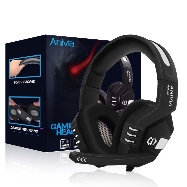 SADES AH-38 3.5mm Plug Wire-controlled E-sports Gaming Headset with Retractable Microphone, Cable Length: 2m(Black Silver) - Multimedia Headset by SADES | Online Shopping South Africa | PMC Jewellery