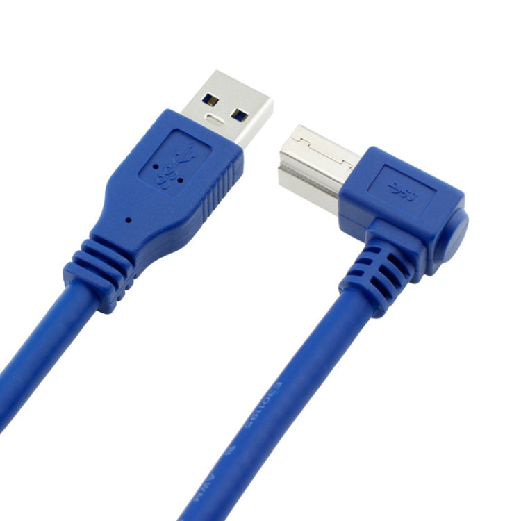 USB 3.0 A Male to Right 90 Degrees Angle USB 3.0 Type-B Male High Speed Printer Cable, Cable Length: 2m - USB 3.0 by PMC Jewellery | Online Shopping South Africa | PMC Jewellery