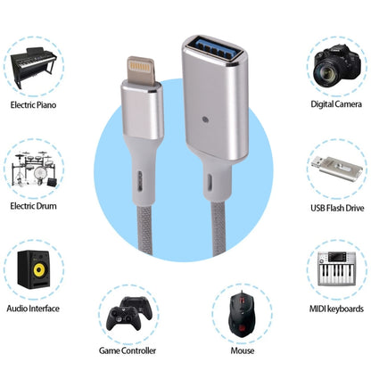 8 Pin Male to USB Female OTG Camera Adapter, Compatible with IOS 13 or Above - Converter & Adapter by PMC Jewellery | Online Shopping South Africa | PMC Jewellery