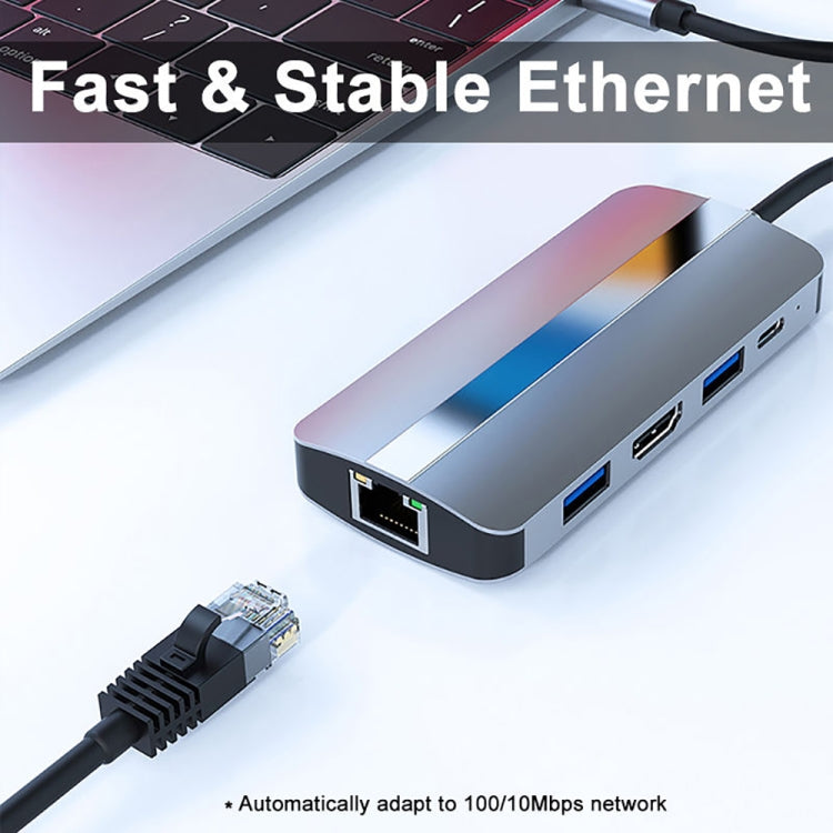 BYL-2206 9 in 1 USB-C / Type-C to USB Multifunctional Docking Station HUB Adapter - USB HUB by PMC TechLife | Online Shopping South Africa | PMC TechLife