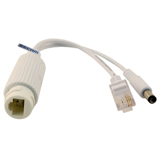 ESCAM POE S2 Data Exchange Cable POE Splitter Connect to POE switch for IP Cameras, Transmission Distance: 30m(White) - Cable & Adapter by ESCAM | Online Shopping South Africa | PMC Jewellery | Buy Now Pay Later Mobicred