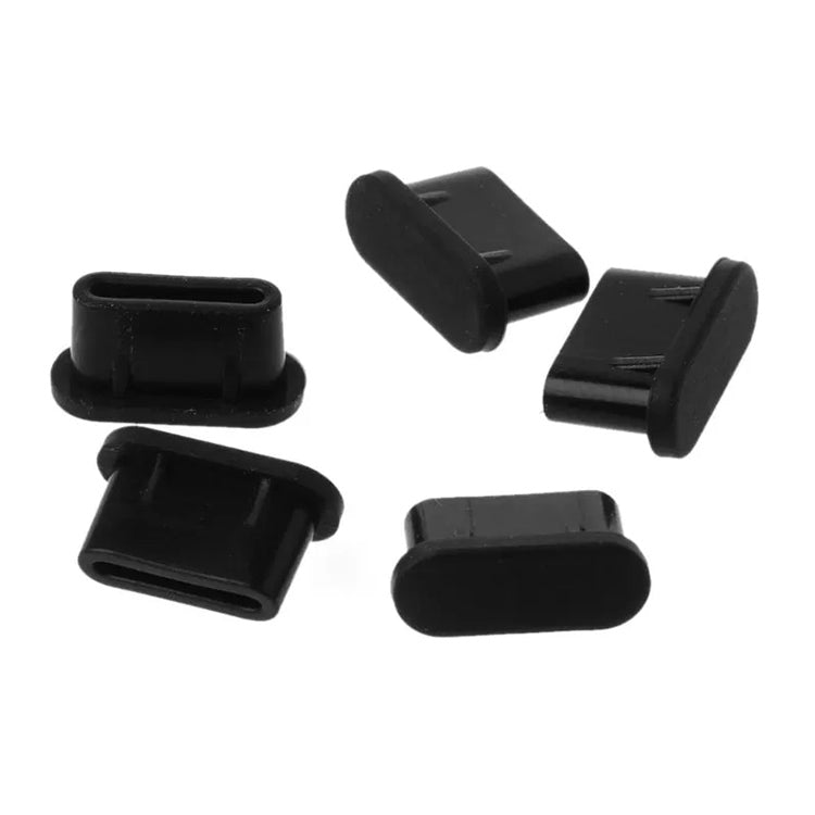 20 PCS Silicone Anti-Dust Plugs for USB-C / Type-C Port(Black) - Gadget by PMC Jewellery | Online Shopping South Africa | PMC Jewellery