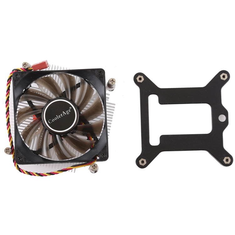 CoolerAge 1155-1U DC 12V 2000PRM 30.5cfm Copper Core Heatsink Hydraulic Bearing Cooling Fan CPU Cooling Fan for Intel 1150 1156 1151 - Fan Cooling by PMC Jewellery | Online Shopping South Africa | PMC Jewellery