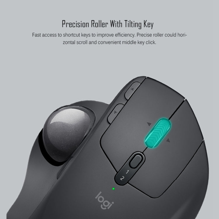 Logitech MX ERGO 440DPI Bluetooth + Unifying Dual-mode Wireless Trackball Optical Mouse(Black) - Wireless Mice by Logitech | Online Shopping South Africa | PMC Jewellery | Buy Now Pay Later Mobicred