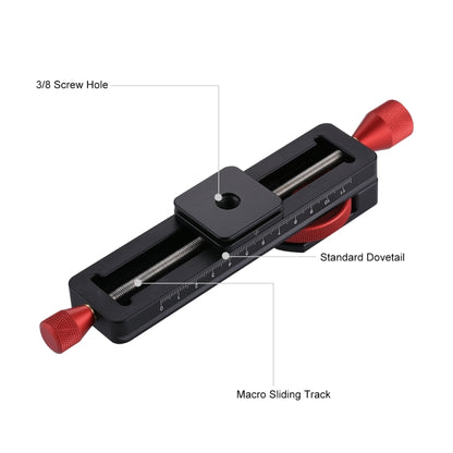 PULUZ Macro Focusing Rail Slider Close-up Shooting Tripod Head Quick Release Plate Holder - Quick Release Plate by PULUZ | Online Shopping South Africa | PMC Jewellery | Buy Now Pay Later Mobicred