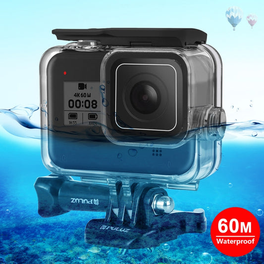 PULUZ 60m Underwater Depth Diving Case Waterproof Camera Housing for GoPro HERO8 Black - Waterproof Cases by PULUZ | Online Shopping South Africa | PMC Jewellery | Buy Now Pay Later Mobicred