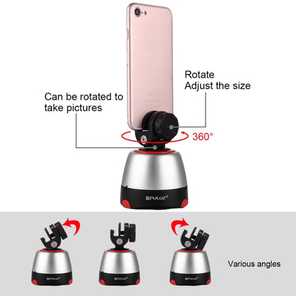 PULUZ Electronic 360 Degree Rotation Panoramic Head with Remote Controller for Smartphones, GoPro, DSLR Cameras(Red) - Tripod Heads by PULUZ | Online Shopping South Africa | PMC Jewellery