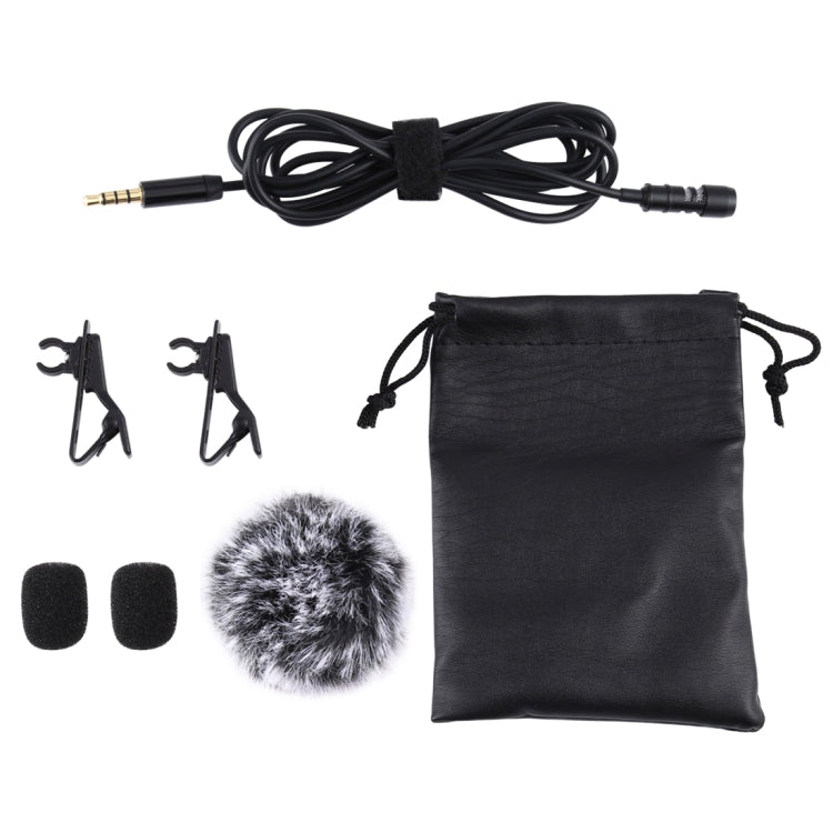 PULUZ 1.5m 3.5mm Jack Lavalier Wired Condenser Recording Microphone - Microphone by PULUZ | Online Shopping South Africa | PMC Jewellery