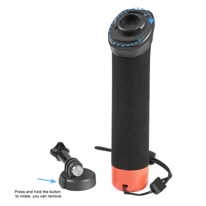 PULUZ Floating Foam Hand Grip Buoyancy Rods with Strap & Quick-release Base for GoPro, Insta360, DJI and Other Action Cameras(Orange) - Floating Grip & Ball by PULUZ | Online Shopping South Africa | PMC Jewellery | Buy Now Pay Later Mobicred