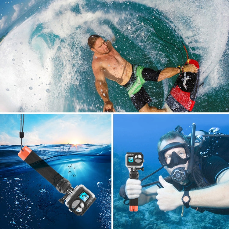 PULUZ Floating Foam Hand Grip Buoyancy Rods with Strap & Quick-release Base for GoPro, Insta360, DJI and Other Action Cameras(Orange) - Floating Grip & Ball by PULUZ | Online Shopping South Africa | PMC Jewellery | Buy Now Pay Later Mobicred