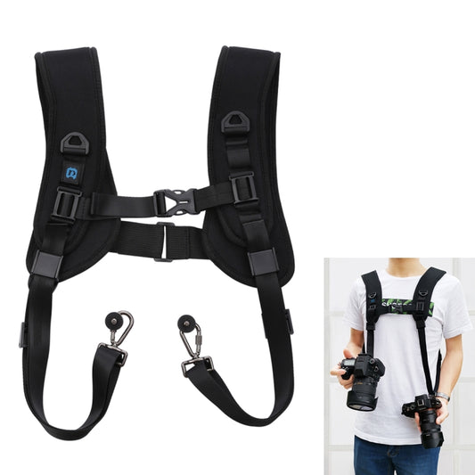 PULUZ Quick Release Double Shoulder Harness Soft Pad Decompression Foam Strap Belt for DSLR Digital Cameras - Camera Strap by PULUZ | Online Shopping South Africa | PMC Jewellery