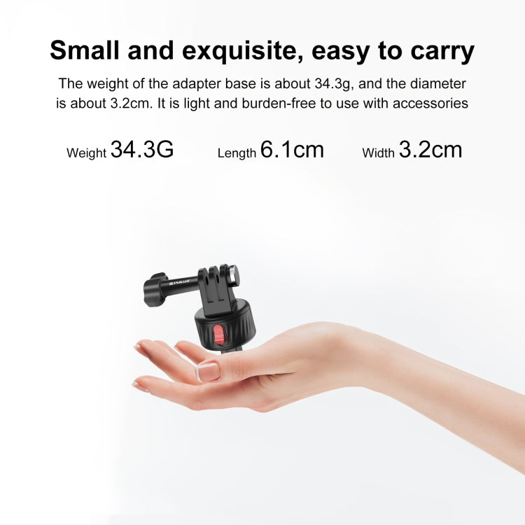 PULUZ Action Camera Magnetic Base Adapter (Black) - Connection Mount by PULUZ | Online Shopping South Africa | PMC Jewellery