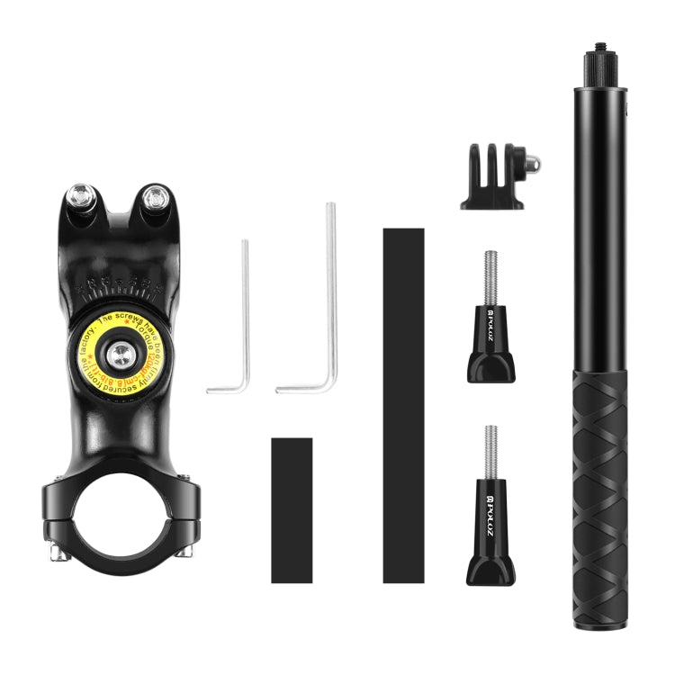 PULUZ Motorcycle Bicycle Handlebar Fixture Mount Camera Bracket Adapter with Monopod Stand - free shipping - PMC TechLife - Order now!