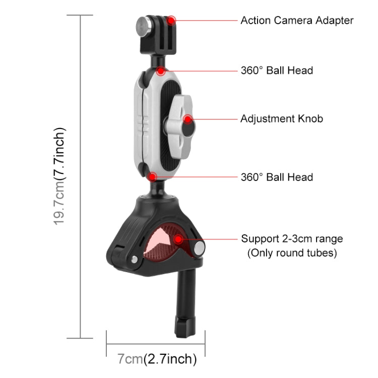 PULUZ Handlebar  Arm Mount with Phone Clamp & Mount Adapter & Long Screw - free shipping - PMC TechLife - Order now!