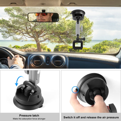 PULUZ Car Suction Cup Arm Mount with Mount Adapter & Long Screw - Helmet Mount by PULUZ | Online Shopping South Africa | PMC Jewellery