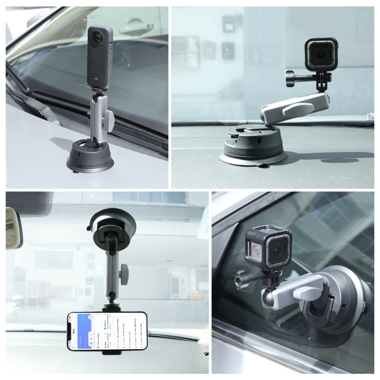 PULUZ Car Suction Cup Arm Mount with Mount Adapter & Long Screw - Helmet Mount by PULUZ | Online Shopping South Africa | PMC Jewellery